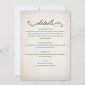 Mountain Forest Bestemming Bruiloft Details Kaart (Achterkant)