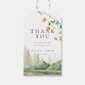 Mountain Forest Boho Wildflower rustieke bruiloft Cadeaulabel (Voorkant)