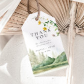 Mountain Forest Boho Wildflower rustieke bruiloft Cadeaulabel