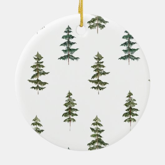 Mountain Forest Bomen Bruiloft Ornament Gift (Achterkant)