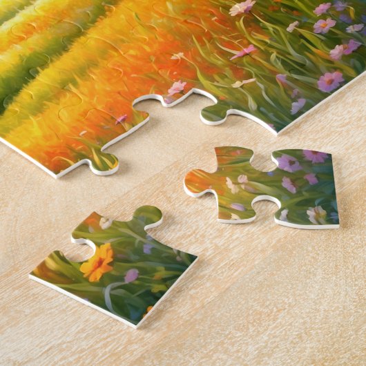 Mountain Forest Cabin Art Legpuzzel (Zijkant)