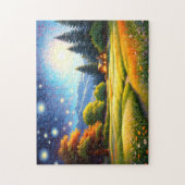 Mountain Forest Cabin Art Legpuzzel (Verticaal)