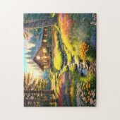 Mountain Forest Cabin Art Legpuzzel (Verticaal)