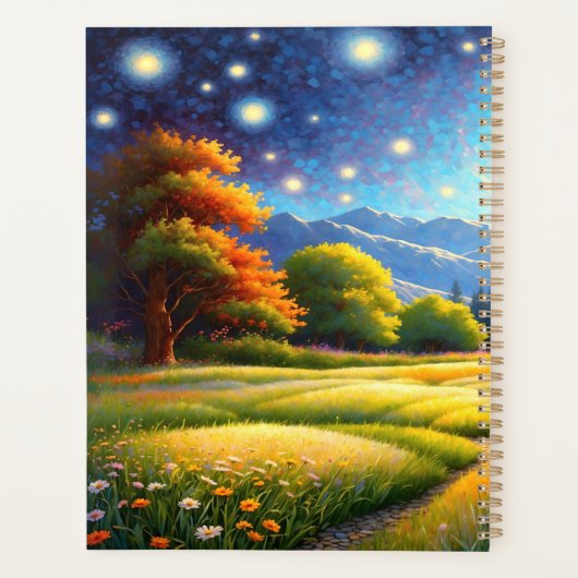 Mountain Forest Cabin Art Planner (Achterkant)