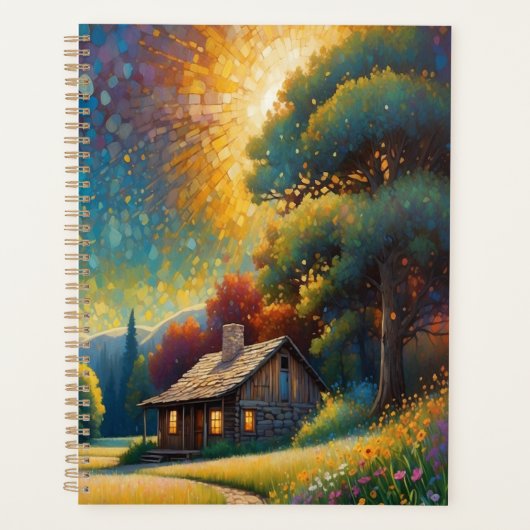 Mountain Forest Cabin Art Planner (Voorkant)