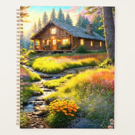 Mountain Forest Cabin Art Planner (Voorkant)