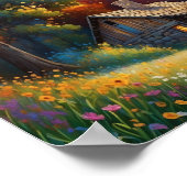 Mountain Forest Cabin Art Poster (Hoek)