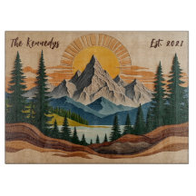 Mountain Forest Gepersonaliseerd Familieglas