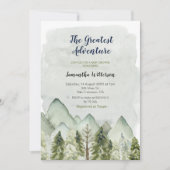 Mountain Forest Greatest Adventure Baby shower Kaart (Voorkant)