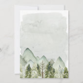 Mountain Forest Greatest Adventure Baby shower Kaart (Achterkant)