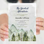 Mountain Forest Greatest Adventure Baby shower Kaart