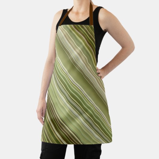 Mountain Forest Groene en bruine streep Schort (Insitu)