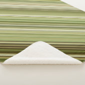 Mountain Forest Groene en bruine streep Sherpa Deken (3/4)