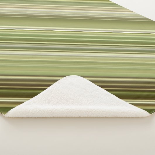 Mountain Forest Groene en bruine streep Sherpa Deken (3/4)