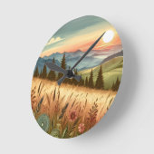 Mountain Forest Hills Country Natuur iPhone Case Ronde Klok (Hoek)