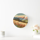 Mountain Forest Hills Country Natuur iPhone Case Ronde Klok (Huis)