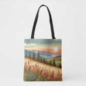Mountain Forest Hills Country Natuur iPhone Case Tote Bag (Voorkant)