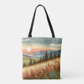 Mountain Forest Hills Country Natuur iPhone Case Tote Bag (Achterkant)