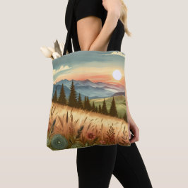 Mountain Forest Hills Country Natuur iPhone Case Tote Bag