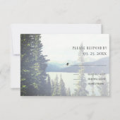 Mountain Forest Lakeside bruiloft RSVP (Voorkant)