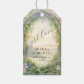 Mountain Forest Meadow Wildflower Elegante bruilof Cadeaulabel (Voorkant)