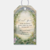 Mountain Forest Meadow Wildflower Elegante bruilof Cadeaulabel (Achterkant)