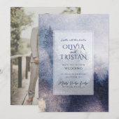 Mountain Forest Mist betoverde bruiloft Kaart (Voorkant / Achterkant)