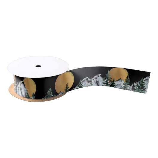 Mountain Forest Paradise Handfasting Satijnen Lint (Spoel)