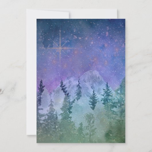 Mountain Forest Paradise Handfasting Uitnodiging (Achterkant)