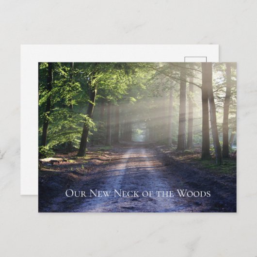 Mountain Forest Road Onze nieuwe nek van de Bossen Briefkaart (Voorkant / Achterkant)