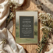 Mountain Forest Rustic Elegant QR Code Wedding Kaart