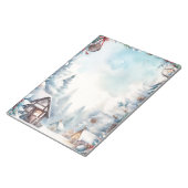 Mountain Forest Sneeuwrijke blokhutten Kerstmis Notitieblok (Schuin)