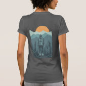 Mountain Forest Sunset-rugzak Hiker Woman T-shirt (Achterkant)