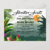 Mountain & Forest Sunset Uitnodiging voor verjaard (Voorkant)