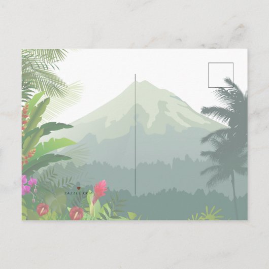 Mountain & Forest Sunset Uitnodiging voor verjaard Briefkaart (Achterkant)