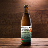 Mountain & Forest Sunset Uitnodiging voor verjaard Wijn Etiket