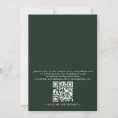 Mountain Forest Trees Pine Rustic QR Code Wedding Kaart (Achterkant)
