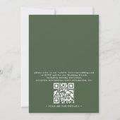 Mountain Forest Trees Rustic QR Code Wedding Kaart (Achterkant)