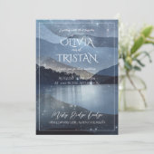 Mountain Forest Waterverf betoverde bruiloft Kaart (Staand voorkant)