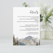 Mountain forest Wedding Details kaart (Staand voorkant)