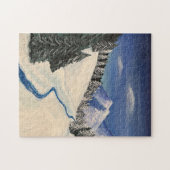 Mountain Forest Wilderness Painting Legpuzzel (Horizontaal)