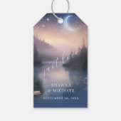 Mountain Forest Woodland Fantasie Elegante bruilof Cadeaulabel (Voorkant)