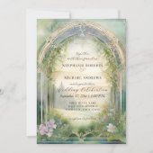 Mountain Forest Woodland Fantasie Elegante bruilof Kaart (Voorkant)