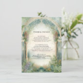 Mountain Forest Woodland magische bruiloft details Kaart (Staand voorkant)