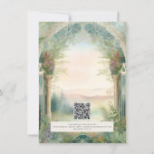 Mountain Forest Woodland magische bruiloft details Kaart (Achterkant)