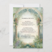 Mountain Forest Woodland magische bruiloft details Kaart (Voorkant)