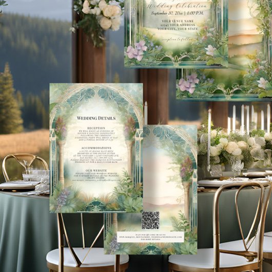 Mountain Forest Woodland magische bruiloft details Kaart