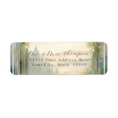 Mountain Forest Zomer Meadow Bruiloft Bruid Etiket (Voorkant)