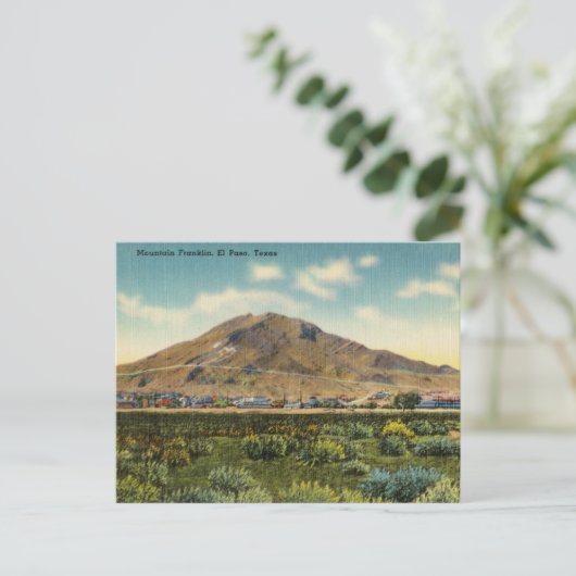 , Mountain Franklin, El Paso, Texas Briefkaart (Staand voorkant)