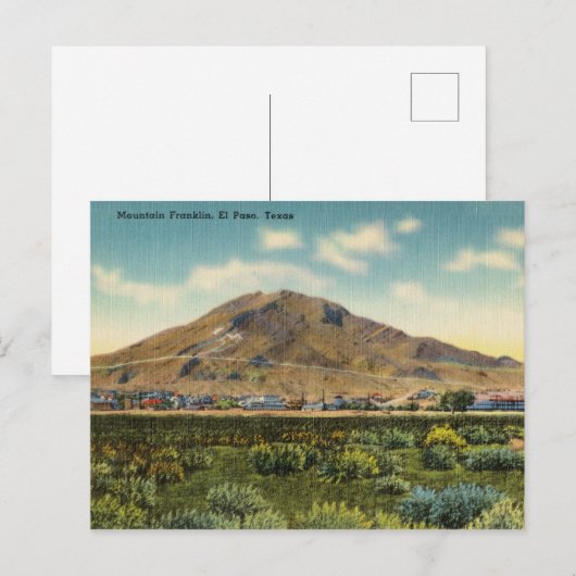 , Mountain Franklin, El Paso, Texas Briefkaart (Voorkant / Achterkant)